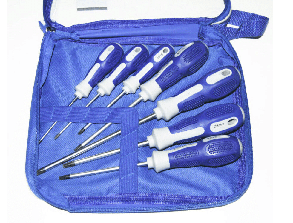 Schermata 2024-05-16 alle 10.55.42 SET CACCIAVITI CACCIAVITE TORX 7 PZ FORO BORSELLO CUSTODIA PHINX T8 T27 blu - immagine 1