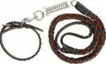 Kit guainzaglio intrecciato treccia + collare marrone cani cane animali domestici pet 024sw - immagine 2