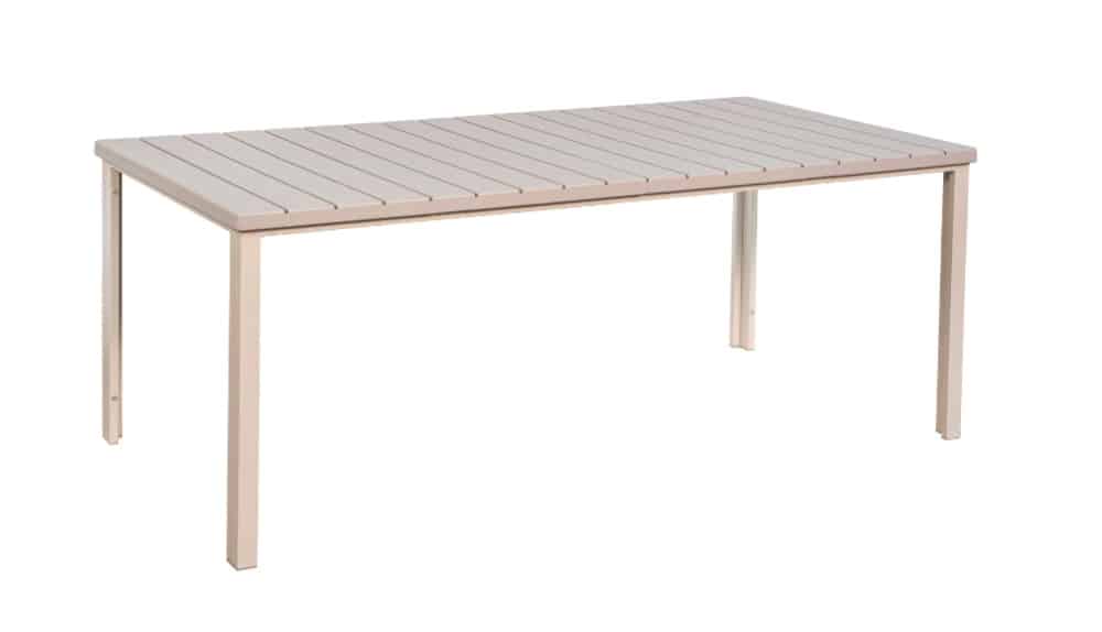 Schermata 2025-01-10 alle 103606 TAVOLO RETTANGOLARE RESINA ESTERNO GIARDINO EFFETTO LEGNO BEIGE 156x78x74h 420v - immagine 1