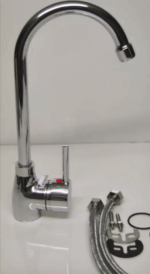 Miscelatore rubinetto monocomando lavello cucina canna alta nero estraibile 227b - immagine 3