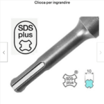 FRESA A TAZZA MM 80 CAROTATRICE CON ASTA SDS PLUS 350 MM CEMENTO MURO MATTONI - immagine 2