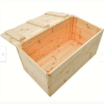 CASSAPANCA BAULE PANCA IN LEGNO DI PINO VERNICIABILE NATURALE 100X40X43 cm 051 V - immagine 2