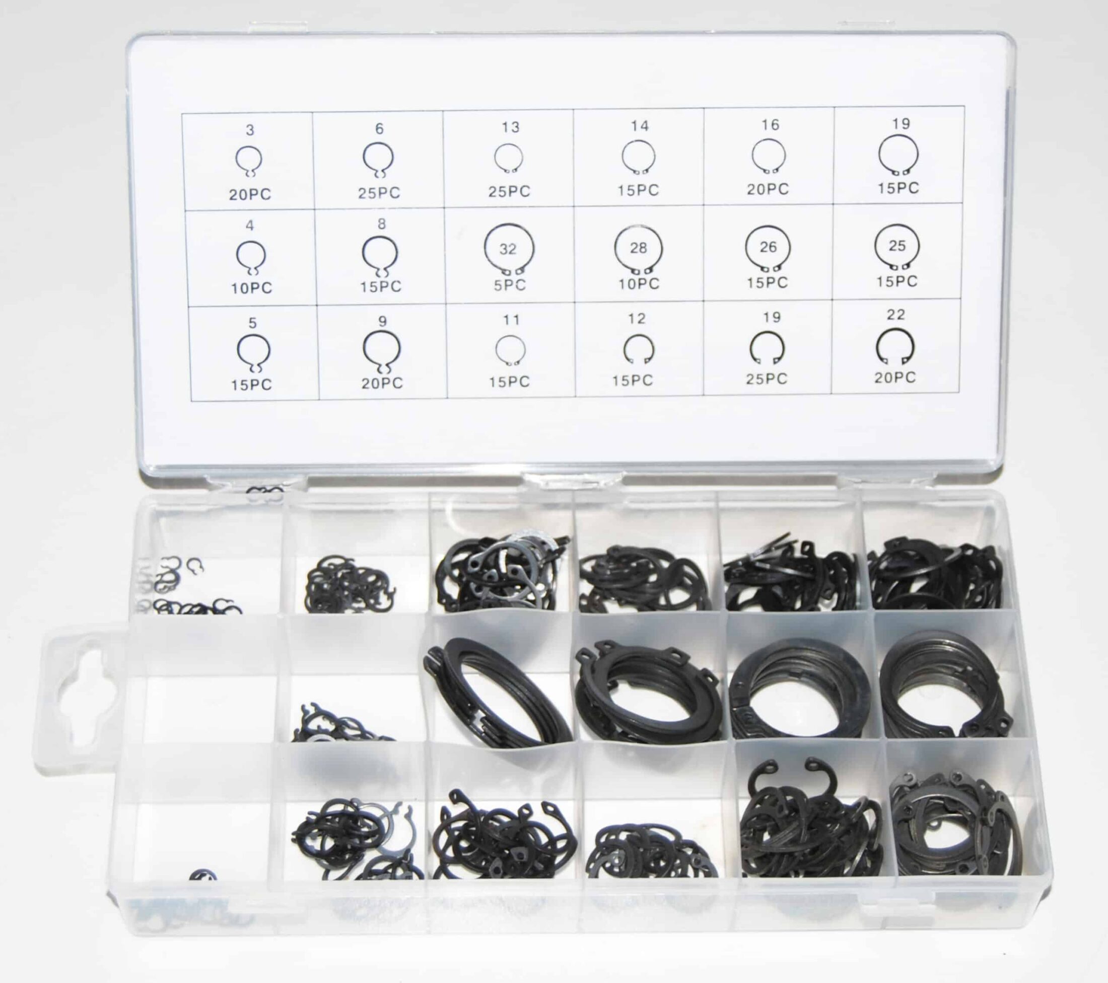 Seeger 300 pz ANELLI 300PZ TENUTA ESTERNA GIUNTI MOLLE FERMI ANELLO SICUREZZA CUSCINETTI - immagine 1