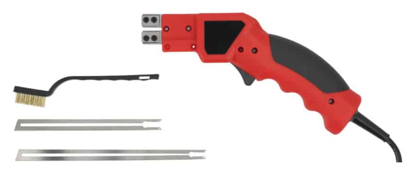 TAGLIA POLISTIROLO ELETTRICO COLTELLO A CALDO TAGLIERINA 2 LAME 150W 127to - immagine 2