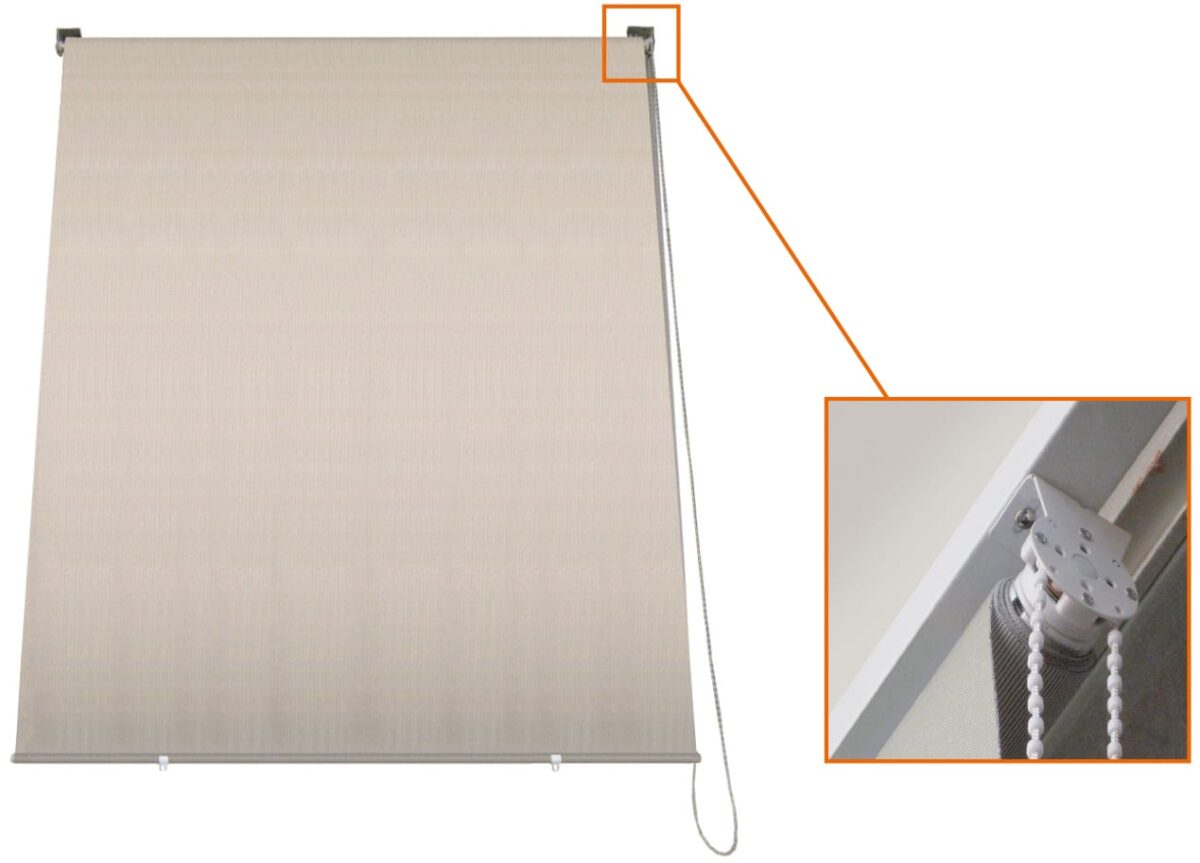 Tenda da sole a caduta balcone esterno catena catenella 200x300 cm beige 3123 - immagine 2