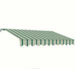 TENDA SOLE AVVOLGIBILE BALCONE BARRA QUADRA 2X1,5 MT RIGATA VERDE BIANCO 1821