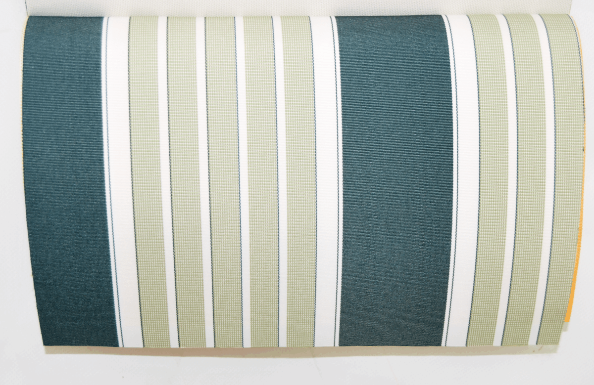 TENDA SOLE AVVOLGIBILE BALCONE BARRA QUADRA 2X1,5 MT RIGATA VERDE BIANCO 1821 - immagine 2