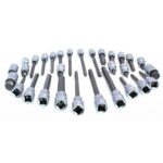 KIT 30 PZ BUSSOLE 1/2 5-19 INSERTI ESAGONALI BRUGOLA CORTI LUNGHI CRV 351SA - immagine 2