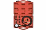 KIT TESTER MOTORE 12 PZ PRESSIONE OLIO MANOMETRO VALVOLE CARBURANTE AUTO 298
