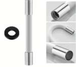 TUBO PROLUNGA RUBINETTO RUBINETTI LAVABO LAVELLO FLESSIBILE 20 CM BIANCO 197ba