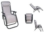 Sdraio pieghevole sedia poltrona campeggio mare giardino metallo grigio 620ds - immagine 2