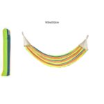 AMACA DA GIARDINO TESSUTO DOPPIA CON ASSE LEGNO COLORATA ALTALENA DONDOLO CORDE 200x100 cm 719 - immagine 2