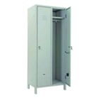 ARMADIO ARMADIETTO SPOGLIATOIO PALESTRA 2 POSTI cm 180x69x34 METALLO GRIGIO 360 - immagine 2