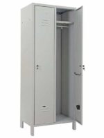 ARMADIO ARMADIETTO SPOGLIATOIO PALESTRA 2 POSTI cm 180x69x34 METALLO GRIGIO 360