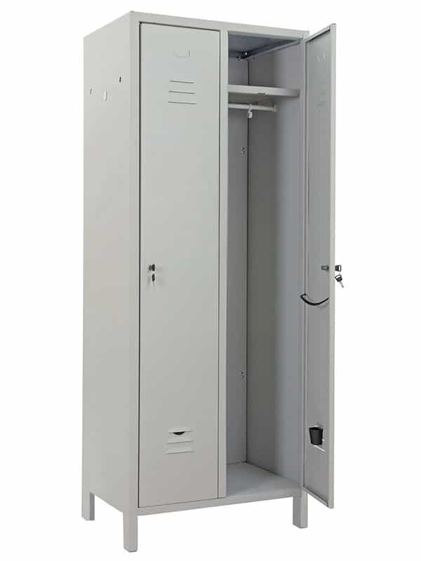 armadio 2 posti armadietto spogliatoio palestra ARMADIO ARMADIETTO SPOGLIATOIO PALESTRA 2 POSTI cm 180x69x34 METALLO GRIGIO 360 - immagine 1