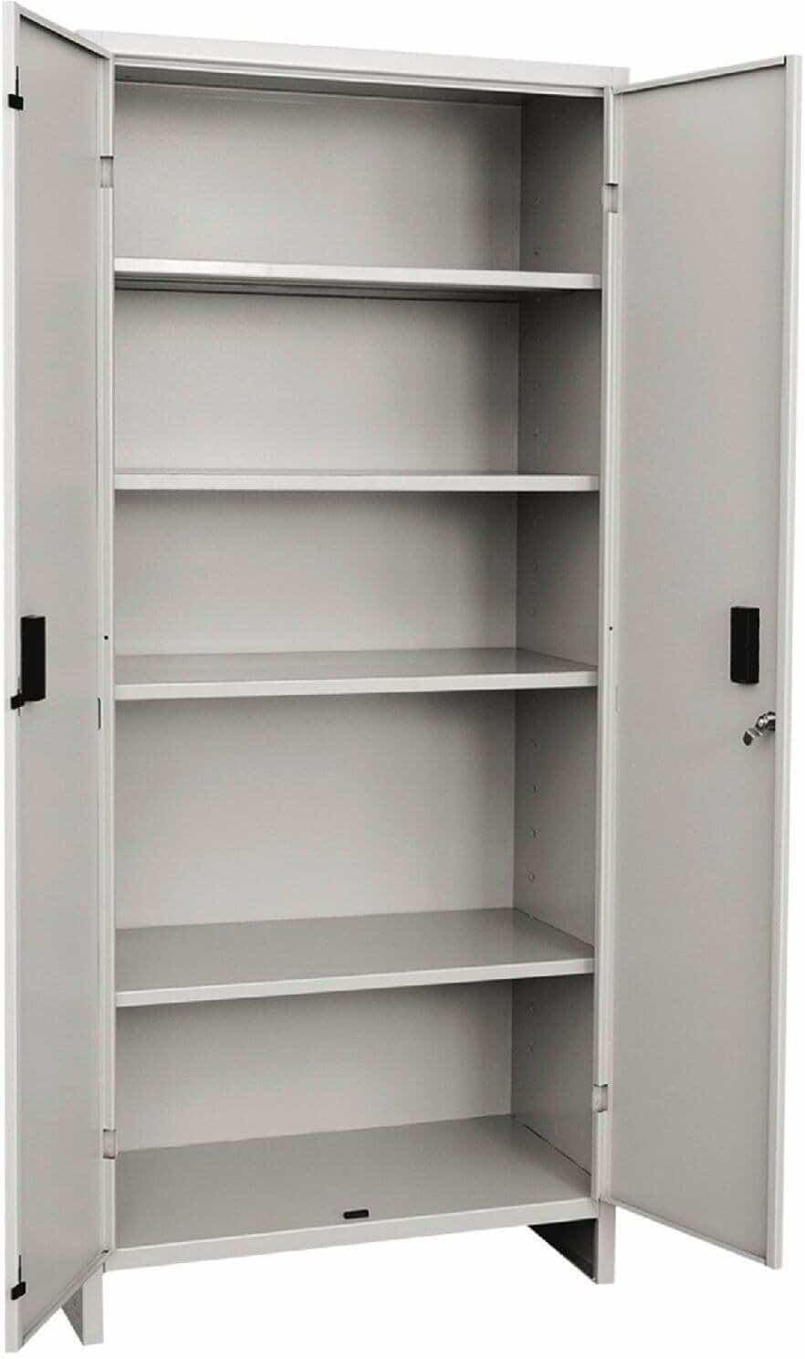 armadio Armadio armadietto tuttipiani metallo 2 ante cm 40x100x180 h grigio 4 ripiani esterno 462pr C2 - immagine 1