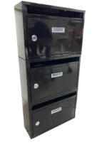 Cassetta postale condominiale modulare componibile posta buca lettere casa 3 posti verticale nero 458ds