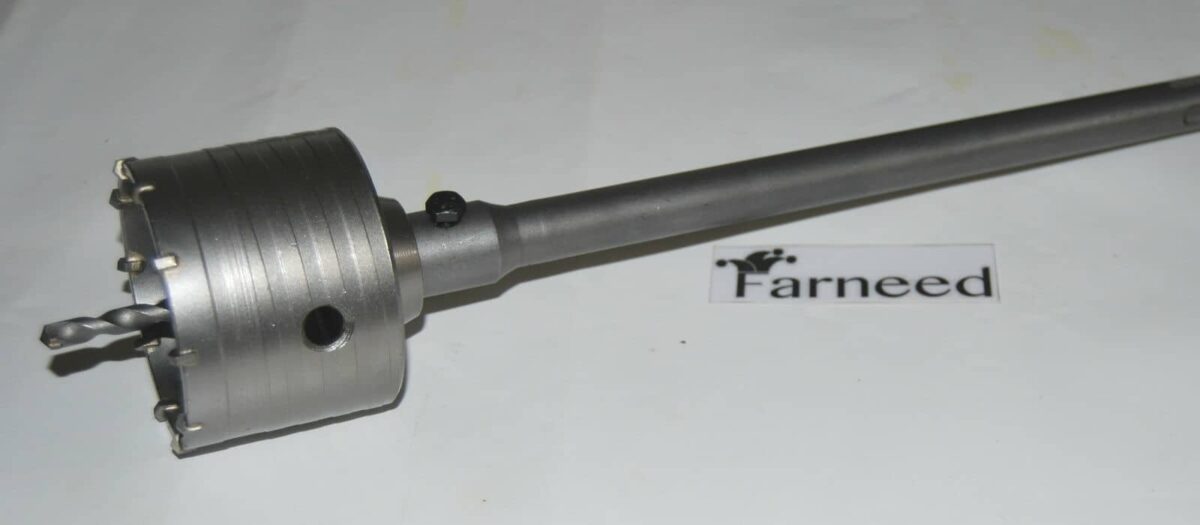 FRESA A TAZZA MM 80 CAROTATRICE CON ASTA PLUS 650 MM CEMENTO MURO MATTONI - immagine 3