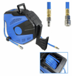 AVVOLGITUBO ARIA COMPRESSA PROLUNGA TUBO AVVOLGIBILE 15 + 2 Mt blu nero ARROTOLA