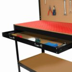 BANCO TAVOLO DA LAVORO PORTA UTENSILI IN METALLO PARETE CASSETTI OFFICINA 593 - immagine 3