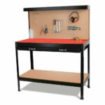 BANCO TAVOLO DA LAVORO PORTA UTENSILI IN METALLO PARETE CASSETTI OFFICINA 593