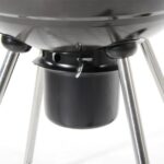 BARBECUE CON COPERCHIO SMALTATO GRIGLIA BRACE CARRELLO CARBONELLA BBQ 581V - immagine 2