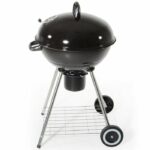 BARBECUE CON COPERCHIO SMALTATO GRIGLIA BRACE CARRELLO CARBONELLA BBQ 581V