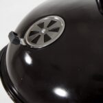 BARBECUE CON COPERCHIO SMALTATO GRIGLIA BRACE CARRELLO CARBONELLA BBQ 581V - immagine 5