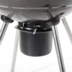 BARBECUE CON COPERCHIO SMALTATO GRIGLIA BRACE CARRELLO CARBONELLA BBQ 581V - immagine 6