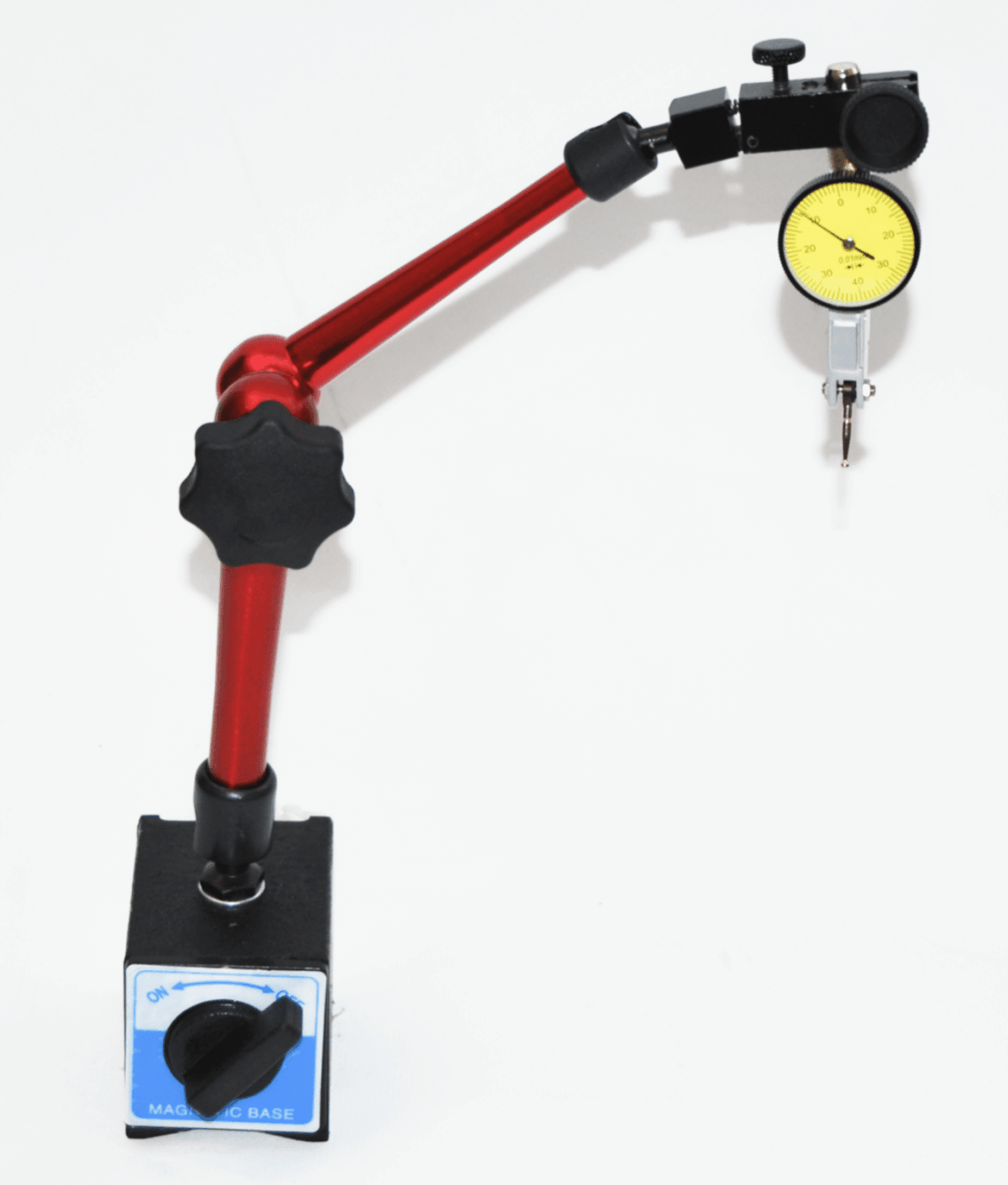 BASE MAGNETICA SNODABILE TORNIO CON COMPARATORE A TASTO OSCILLANTE UTENSILI N - immagine 3