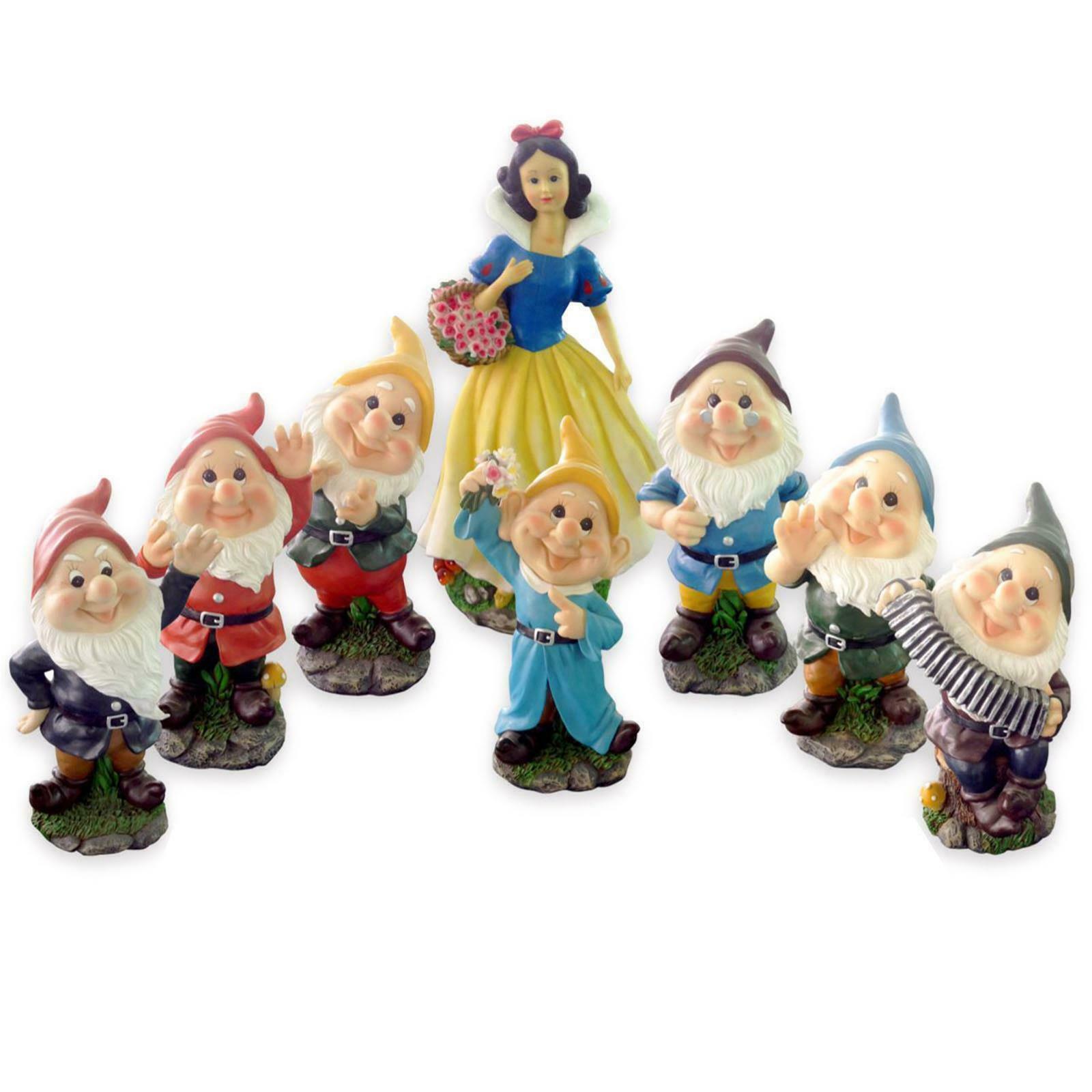 biancaneve BIANCANEVE 7 NANI SETTE NANO POLIRESINA GIARDINO NANETTI PRATO GNOMI STATUA V - immagine 1