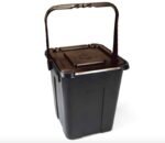 Bidone bidoncino pattumiera plastica raccolta differenziata rifiuti marrone 20 lt 073du - immagine 2