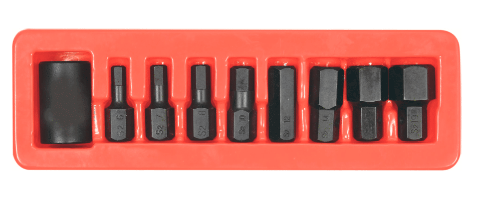 bussole 2 SET PUNTE ESAGONALI BUSSOLE INSERTI 1/2" IMPATTO RIPARAZIONE MOZZI 6 19 MM 781to - immagine 1