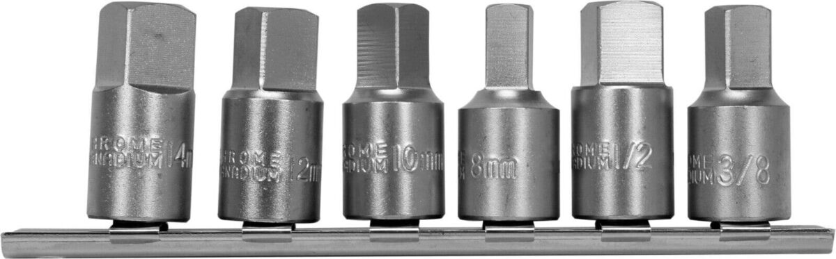 SET CHIAVI BUSSOLA TAPPI SCARICO COPPA OLIO 8 10 12 14 mm 1/2" 3/8" QUADRO 298to - immagine 3