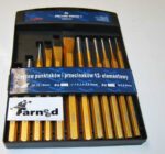 SET SCALPELLI CACCIASPINE CACCIACHIODI PUNZONI 12 PZ PEZZI BULLINI FARNEED - immagine 2