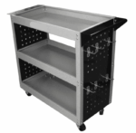 CARRELLO 3 RIPIANI PORTA ATTREZZI UTENSILI 300 kg 4 RUOTE OFFICINA GARAGE 983sa - immagine 4