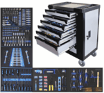 CARRELLO ATTREZZI PORTAUTENSILI CASSETTIERA 7 CASSETTI PIENO 257PZ OFFICINA 788sa