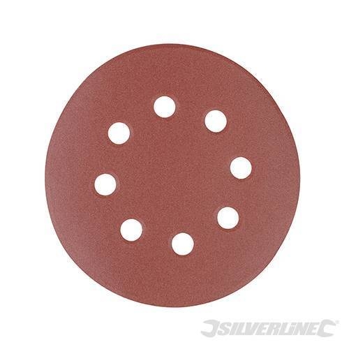 carta.jpg DISCO DISCHI ABRASIVI CARTA ABRASIVA 8 FORI LEVIGATURA LEVIGATRICE 125 mm 805 SL - immagine 1