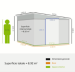 CASA CASETTA RIPOSTIGLIO CAPANNA DA GIARDINO LAMIERA PORTA ATTREZZI 9,5 MQ 529 - immagine 5