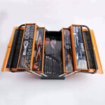 CASSETTA VALIGETTA ATTREZZI 5 SCOMPARTI 85 PZ UTENSILI CHIAVI PINZE CRICCHETTI A - immagine 4