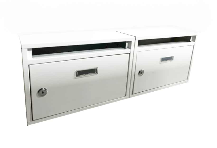 cassetta 2 posti bianco Cassetta postale condominiale modulare componibile posta buca lettere casa 2 posti orizzontale bianco 441ds - immagine 1