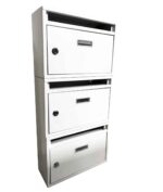 Cassetta postale condominiale modulare componibile posta buca lettere casa 3 posti verticale bianco 441ds