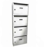 Cassetta postale condominiale modulare componibile posta buca lettere casa 4 posti verticale bianco 441ds