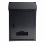 CASSETTA BUCA POSTALE LETTERE POSTA FERRO CASA ESTERNO NERO OPACO 713vn - immagine 2