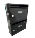 Cassetta postale condominiale modulare componibile posta buca lettere casa 2 posti verticale nero 458ds