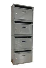 Cassetta postale condominiale modulare componibile posta buca lettere casa 4 posti verticale grigio 465ds - immagine 4