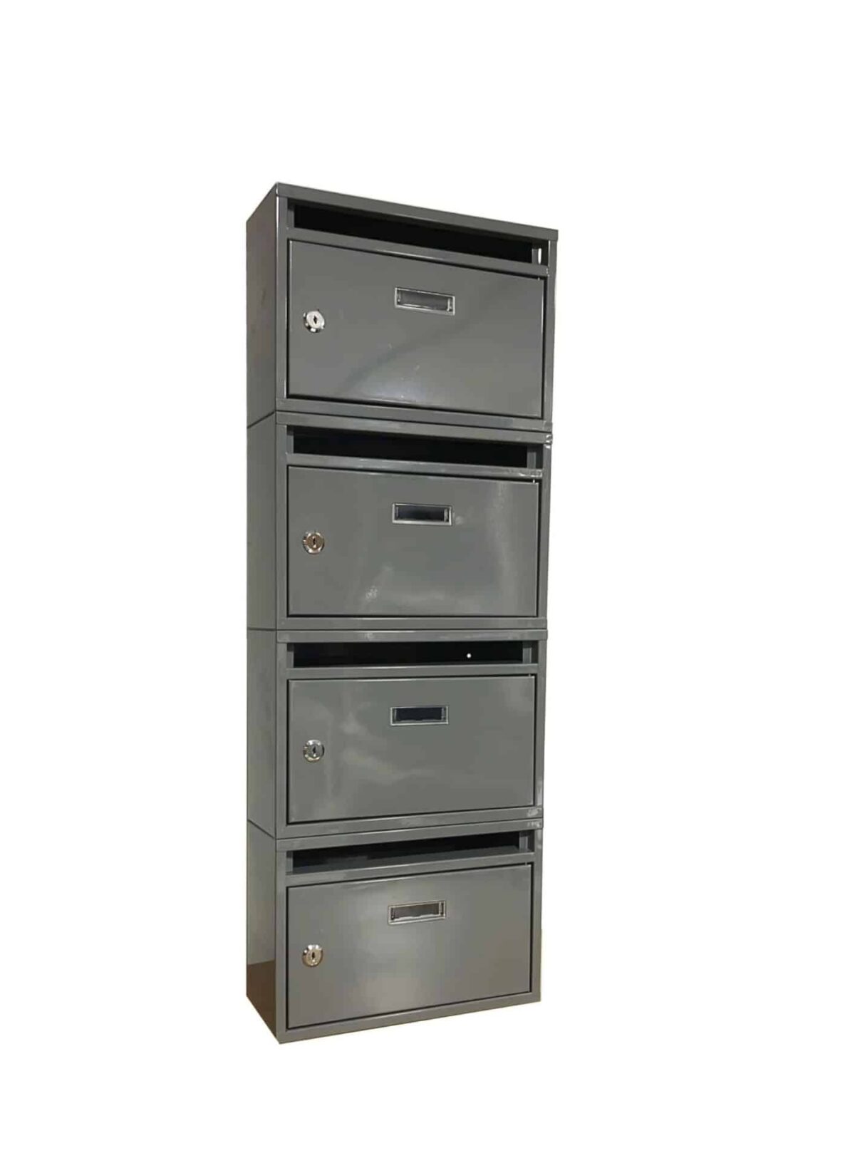 Cassetta postale condominiale modulare componibile posta buca lettere casa 4 posti verticale grigio 465ds - immagine 6