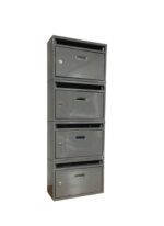 Cassetta postale condominiale modulare componibile posta buca lettere casa 4 posti verticale grigio 465ds - immagine 6