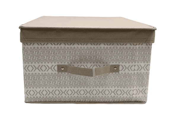 catola beige Contenitore scatola salvaspazio armadio abiti biancheria per cambio stagione cm 60x50x30 beige 659ds - immagine 1