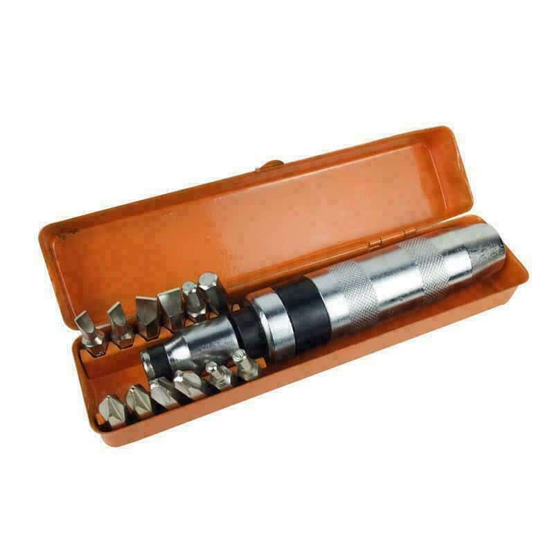 ccc_vite.jpg CACCIAVITE GIRAVITE IMPATTO PERCUSSIONE PUNTE REVERSIBILE VANADIUM 13PZ gri - immagine 1